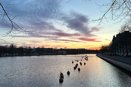 Image of water under the sunset in Helsinki